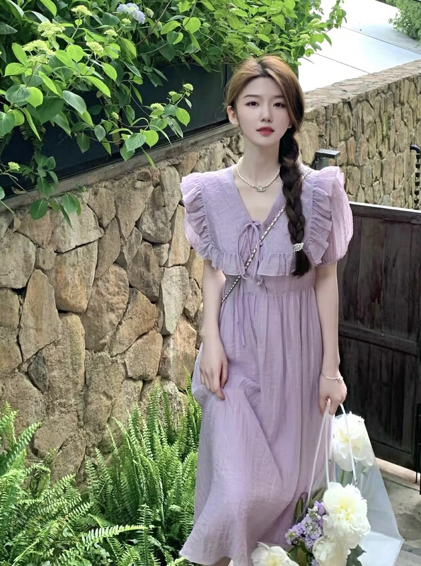 [JH] new net red baby collar dress (dress only) 41924\pcz