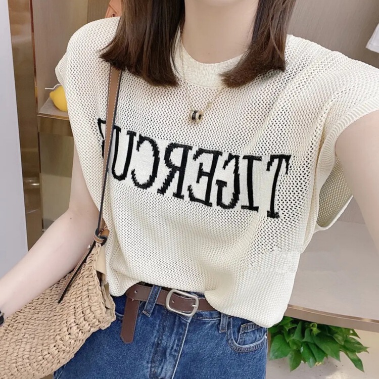 [rainbow] letter fashion versatile vest / sling 1236\wtt