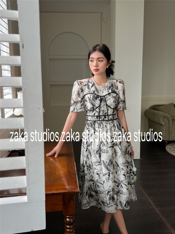 [Zaka] floral lady dress 58356\ll