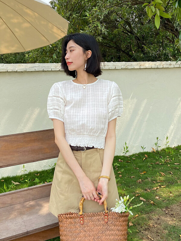 [secondtime] Korean version simple short sleeve shirt 5228\xj