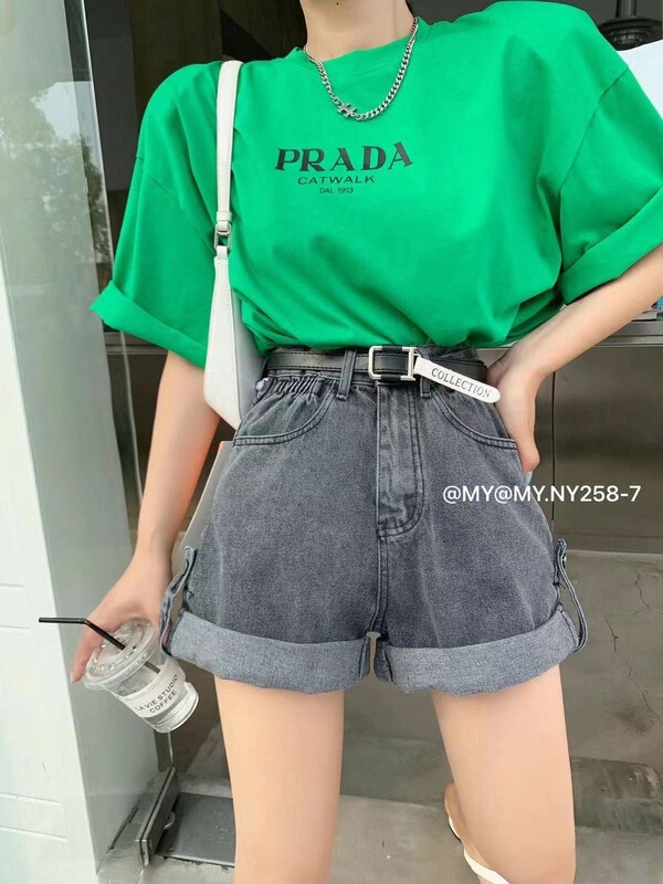 [x2 square] slim and comfortable Korean denim shorts (with belt) ys1-258 \ll