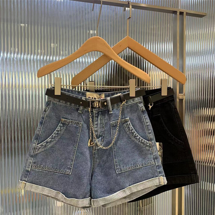 [o not 1] Korean simple casual denim shorts (with waist rope) w851\lsw