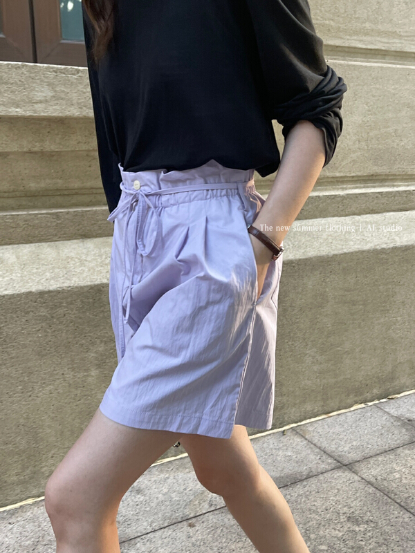 In early summer! [AF] versatile high waist fashion casual shorts (with waist rope) 90141\xyy
