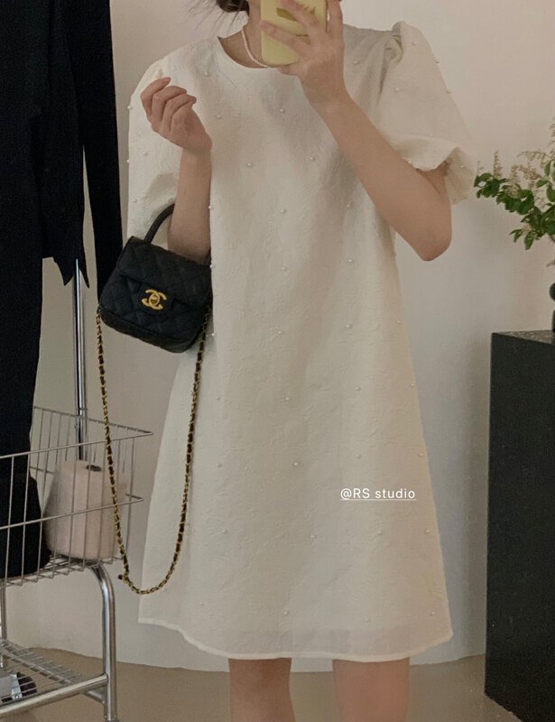 [RS] back bow pearl nail dress rs2202\xyy
