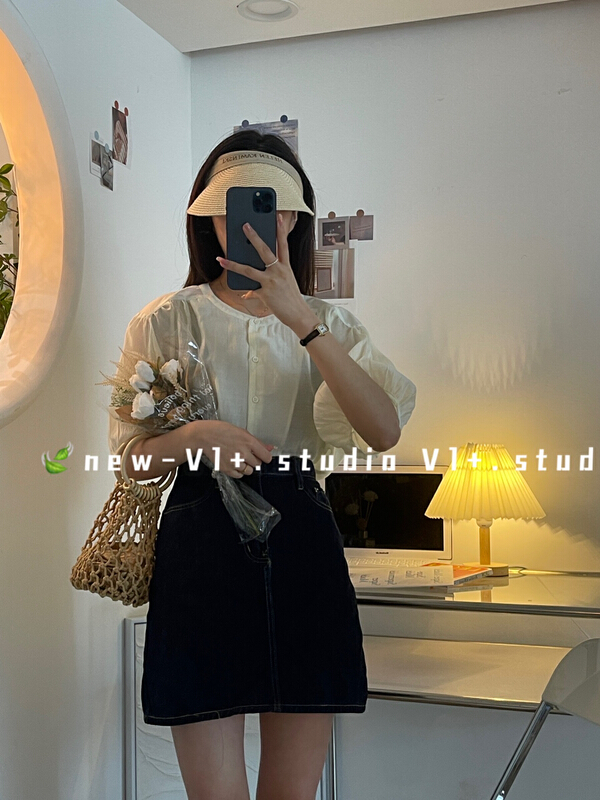 [vi+] Korean round neck short sleeve shirt 2680\lsw