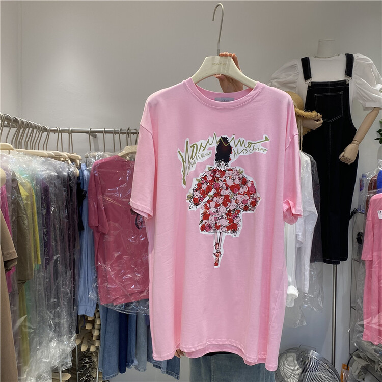 [new time /l&y home] Korean loose print short sleeve T-shirt 6165\xyy