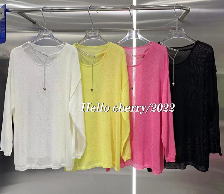 [Hello cherry chelizi] Korean comfortable Pullover chain sunscreen shirt 26018 \wtt