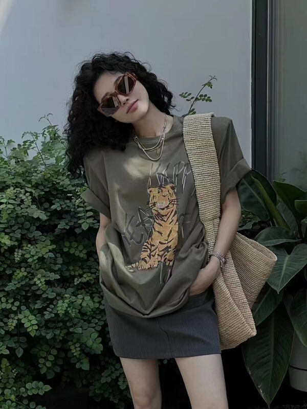 [Anan] graphic print Pullover short sleeve T-shirt 2135\wtt