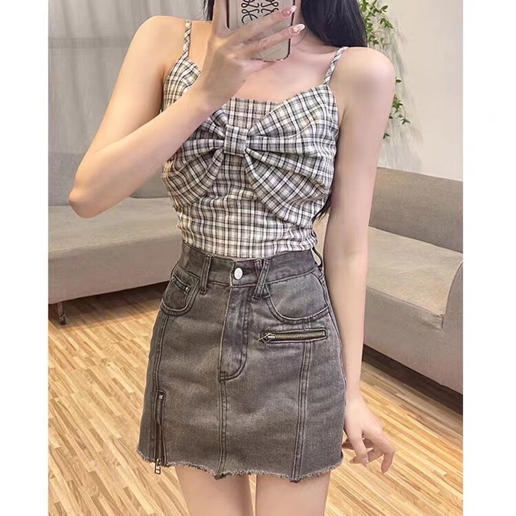 In early summer! [clothing] sexy bow lattice vest / sling ys1-840\pcz