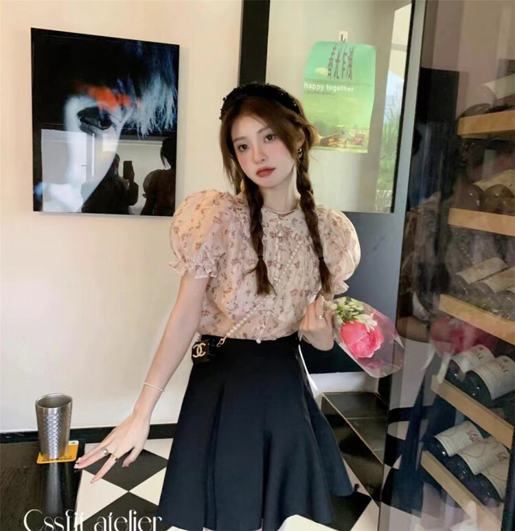 [MS studio] floral breasted short sleeve shirt 5850\pcz
