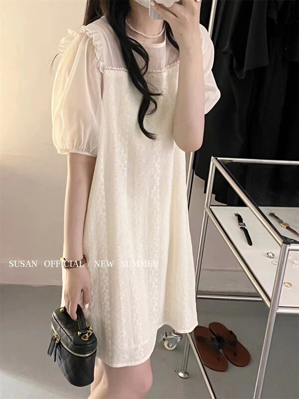 [Susan] patchwork design feeling retro thin dress y801\lsw