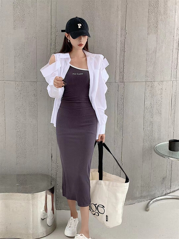 [E.S] small sexy retro letter dress 2199\lsw