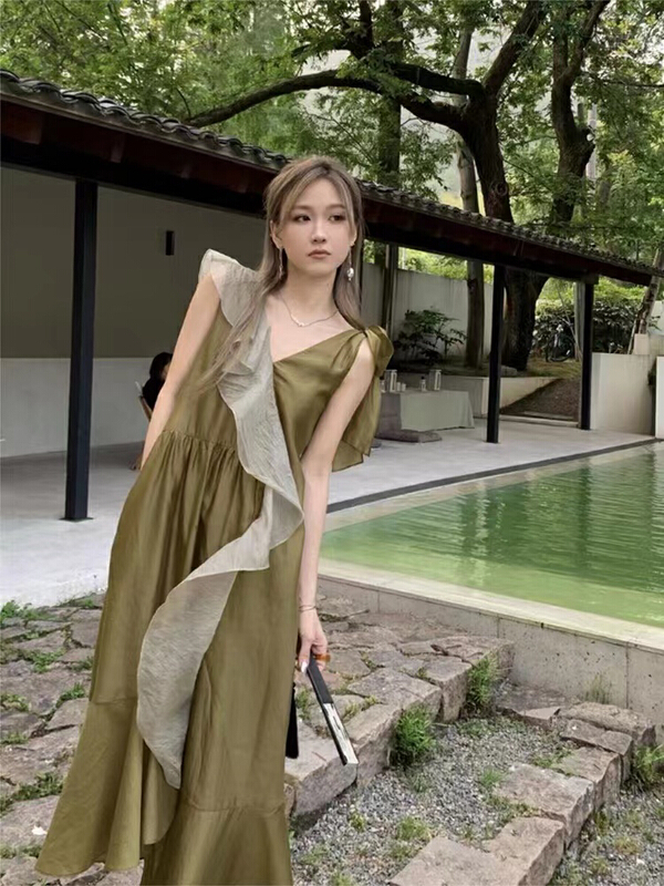 [are studio] design sense V-neck strap irregular dress 81305\zxx