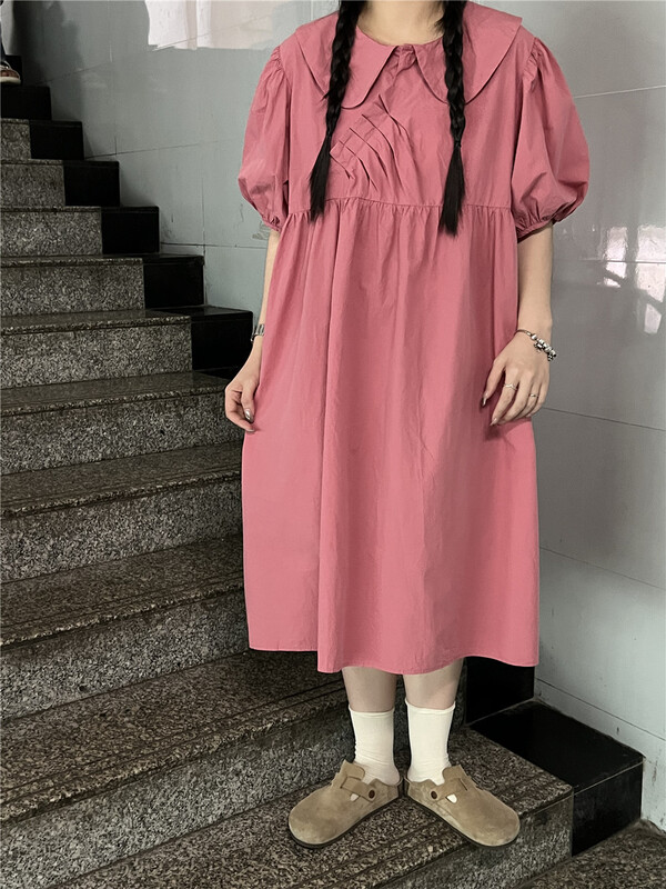 [bathing] pleated lady loose dress 1220\l