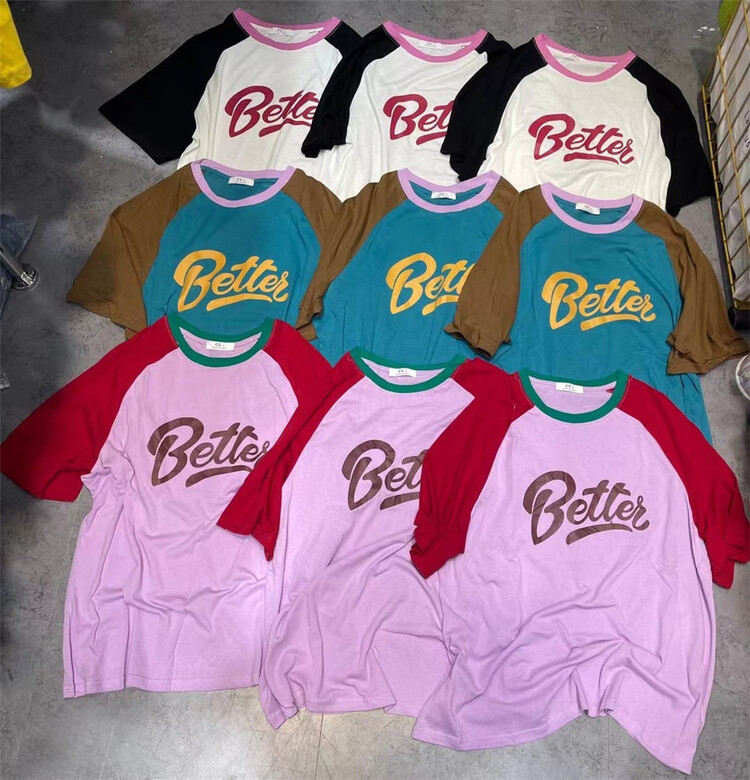 [cc+] letter round neck comfortable short sleeve T-shirt 6553\l