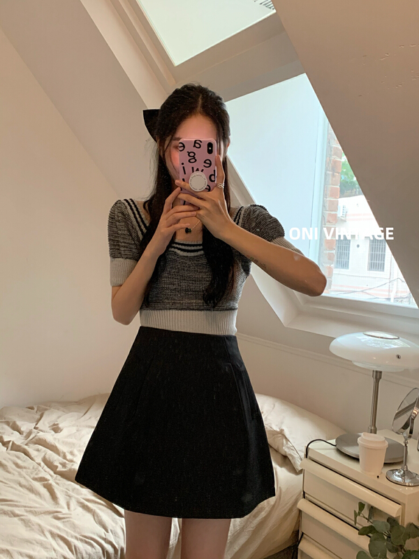 [onivinage oni] slim high waist lady skirt ow224n5439\cqw