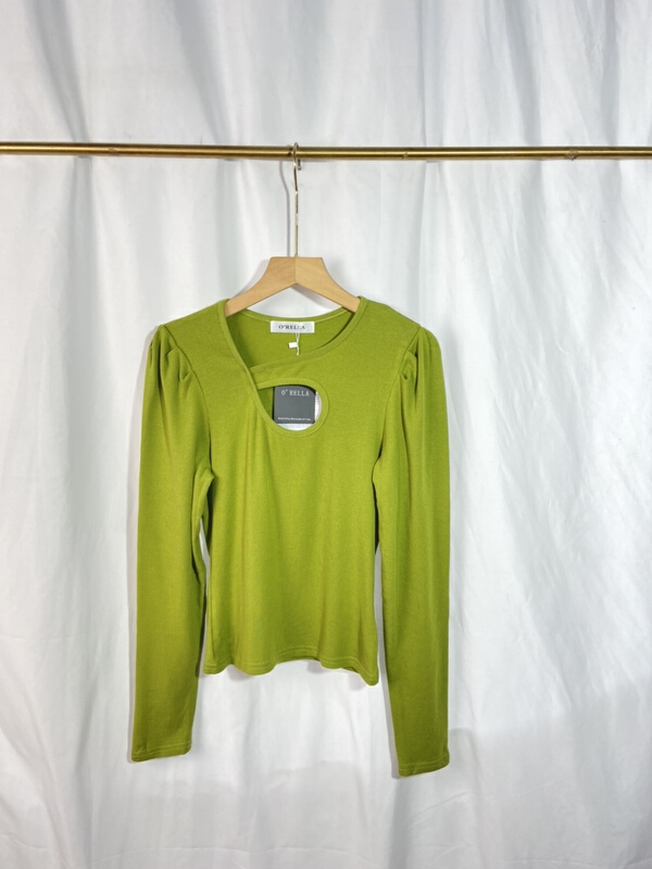 [Yi show shop] design sense retro fashion long sleeve T-shirt 1503\cl