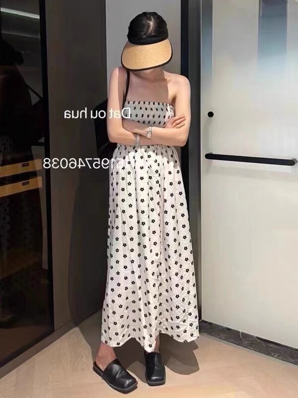 [py] Korean fresh strapless dress 6306\wtt