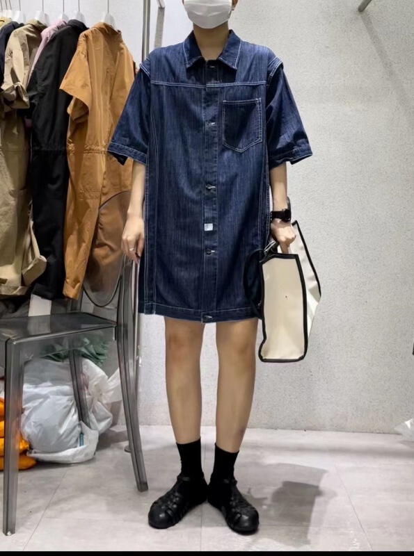 [starting point] single breasted slim loose dress 362\l