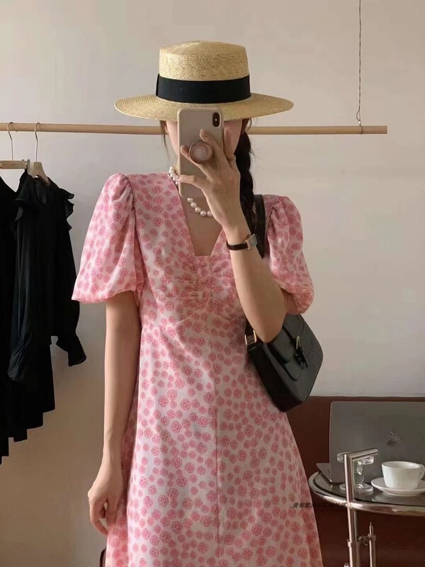 [the most] Korean Ladies' floral dress 8885\hbx