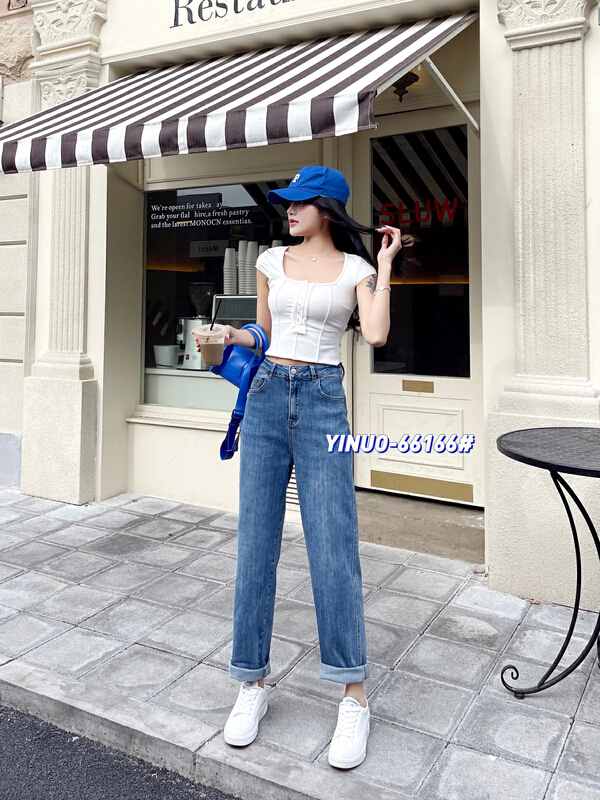 New year in early spring! [Yinuo Yinuo jeans] Korean loose and versatile jeans 66166\zsy
