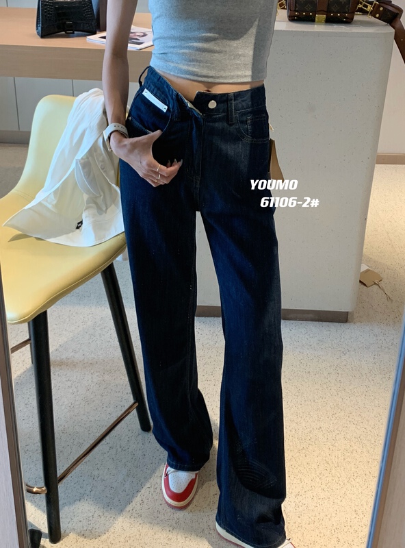 Summer new! [suxinlan] Korean fashion clean color western style jeans 61106-2\lsl