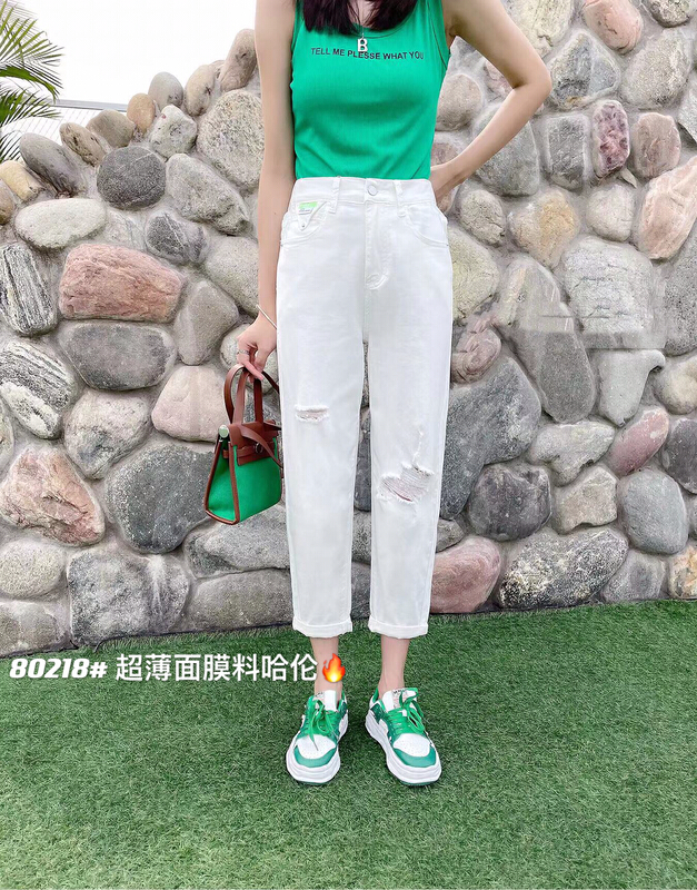 [Mina] straight tube versatile loose fitting jeans 80218-8\lsw