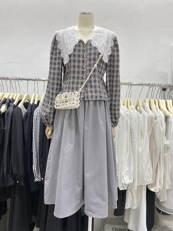 [u.me] fashion temperament, large swing, slim skirt 6056\hjy
