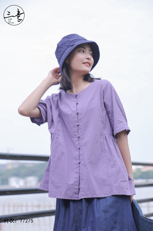 [original three element clothes] simple and versatile shirt 77275