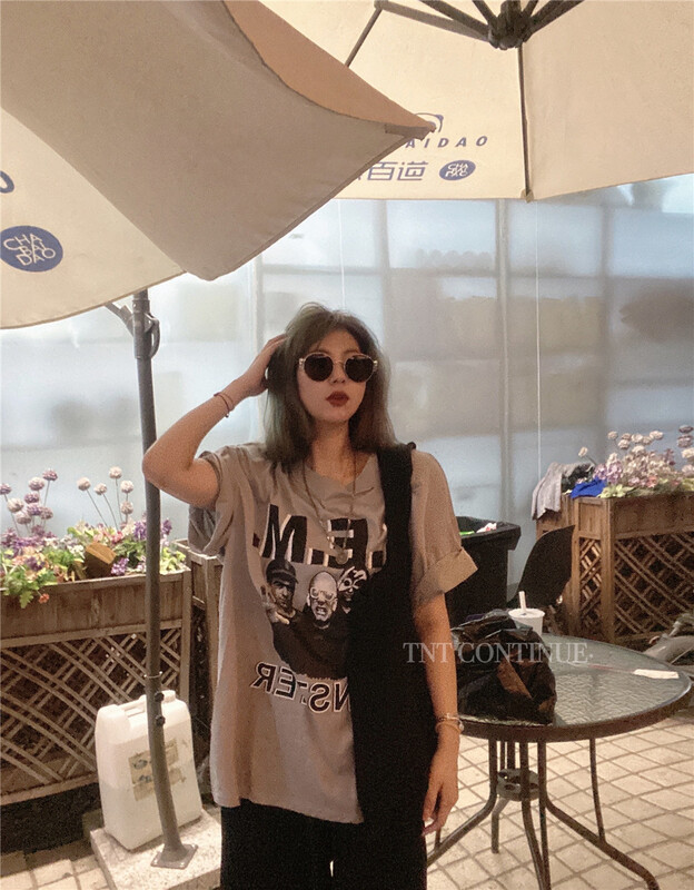 [TNT continue] graphic print comfortable short sleeve T-shirt 311\l