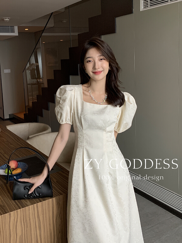 [ZY] new Chinese retro Jacquard Dress Dress (waist is thin) 68515\ozq