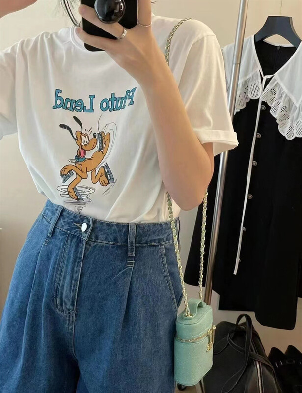 [broccoli] cartoon Funny Dog Print short sleeve T-shirt 8083\zjy