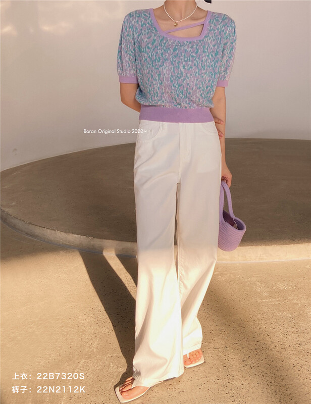 [Boran Boran] high waist fashion slim casual pants ys1-2112\lsw