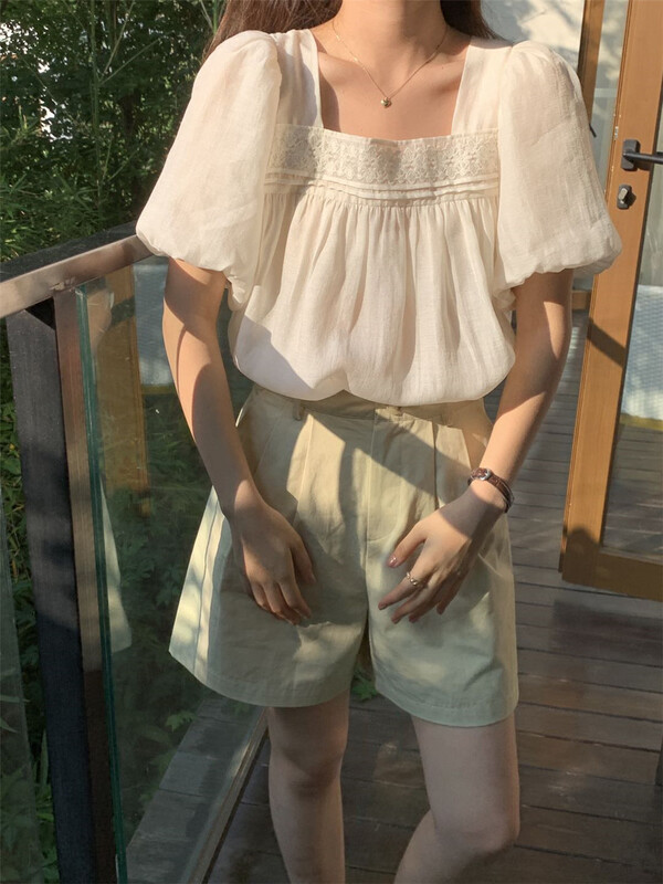 [Sicily] back design Square Neck Shirt (sold separately) 21273\xj