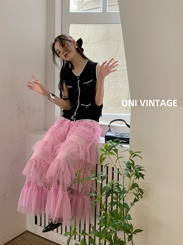 [onivinage oni] Korean sweet cake skirt ow224n5338