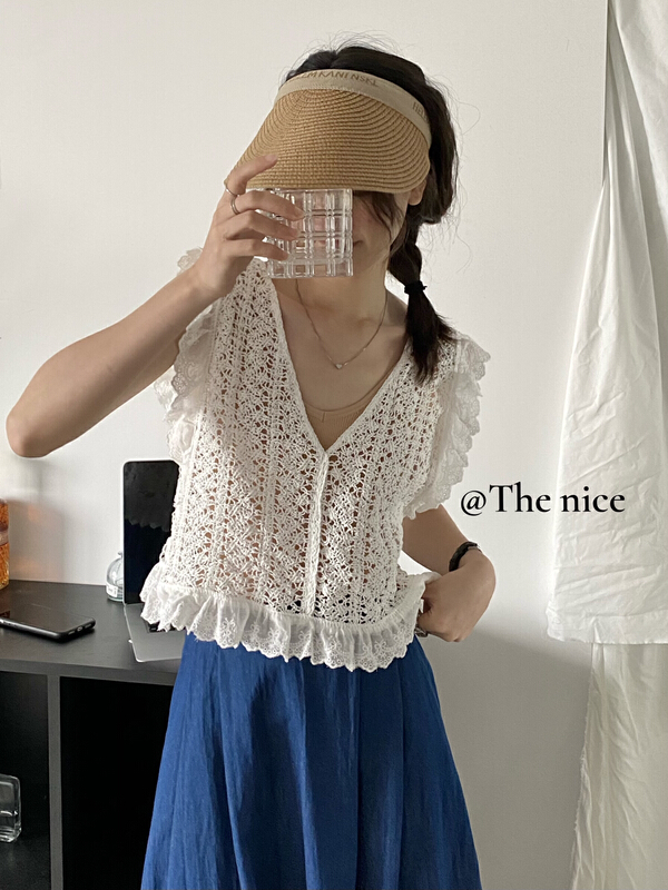 [the nice] simple solid color hollow vest 00336\hjy