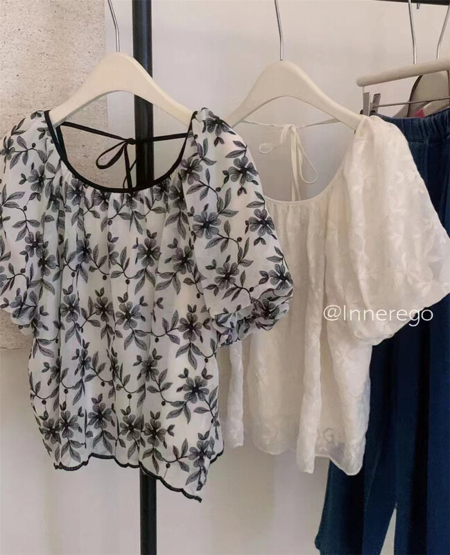 [Susan] elegant lady style printed bandage shirt 18905\lsw
