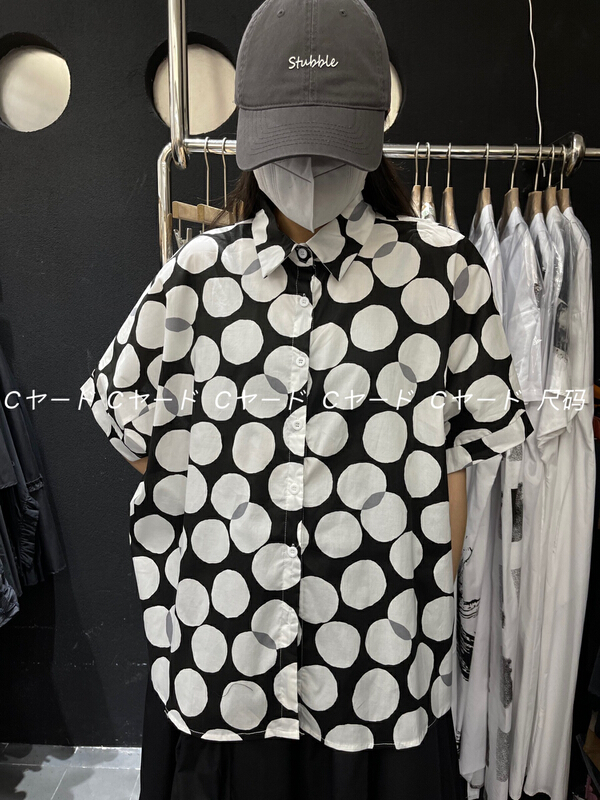 In early summer! [size] big wave point fashion temperament shirt 3921-96\lsw