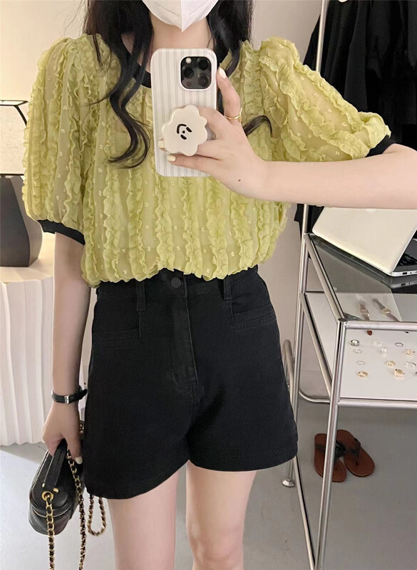 [Susan] contrast Korean youth shirt 18830\lsw