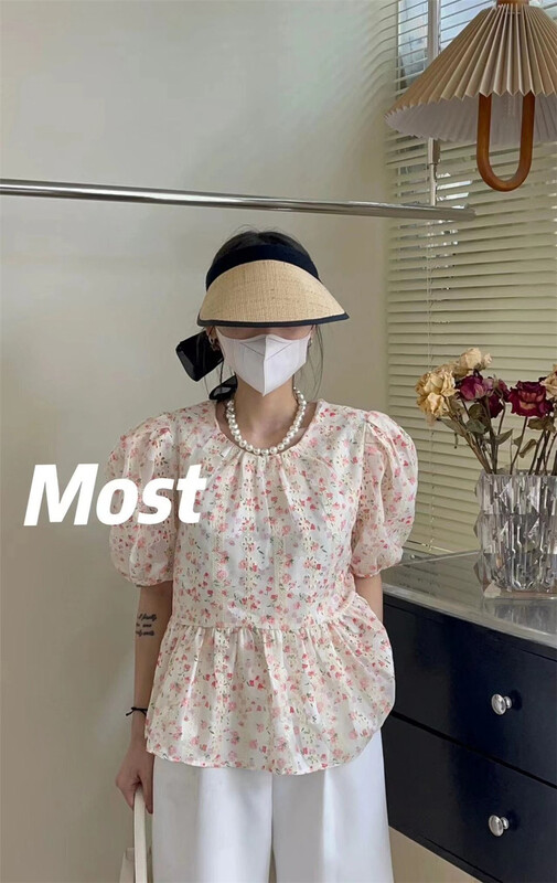 [most] Korean Embroidered Floral Shirt 97151\zjy
