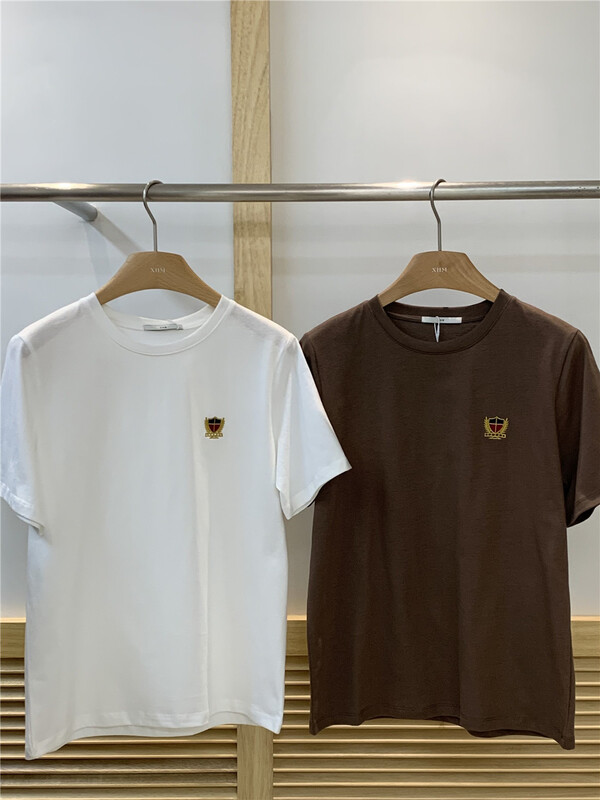 [xhm] round neck versatile niche ins short sleeve T-shirt 886\zjy