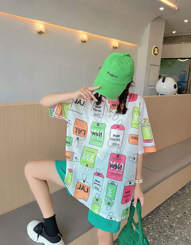 [Yilin] simple and versatile short sleeve T-shirt 2387\wtt