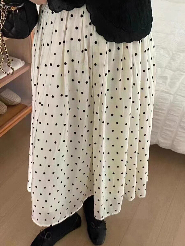 [purple potato home] wave point design versatile skirt ys1-8821\hbx