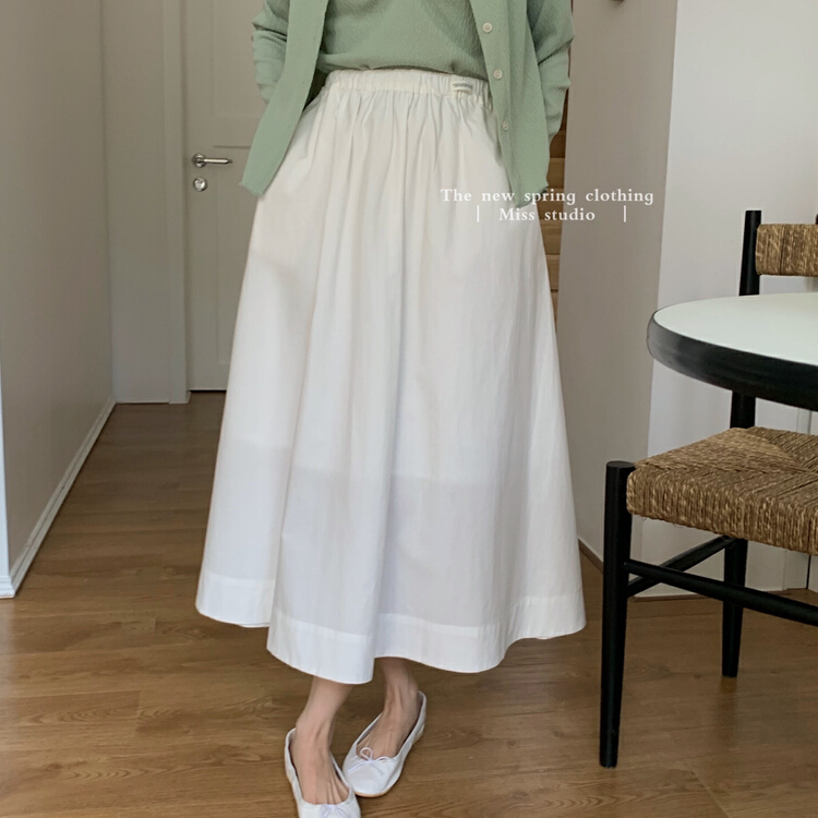 New year in early spring! 【 miss miss miss home 】 Korean version temperament label elastic waist umbrella skirt ys1-6l002\zsy