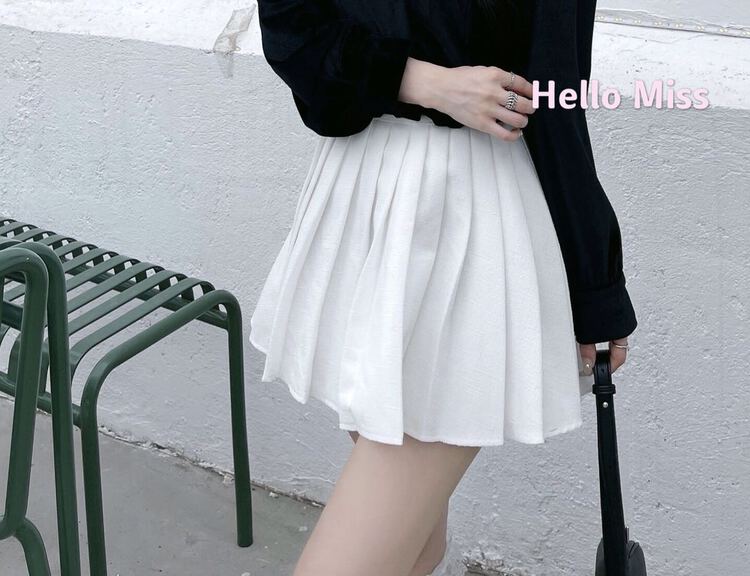 [Hello Miss] pleated lady skirt 006\mky