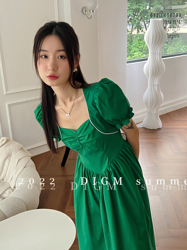 [digm] French retro waist slim dress 2732\jhy