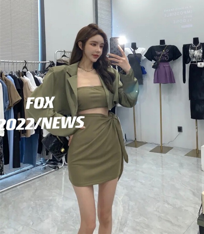 [fox] Strapless Top + bandage skirt set 2018\wtt