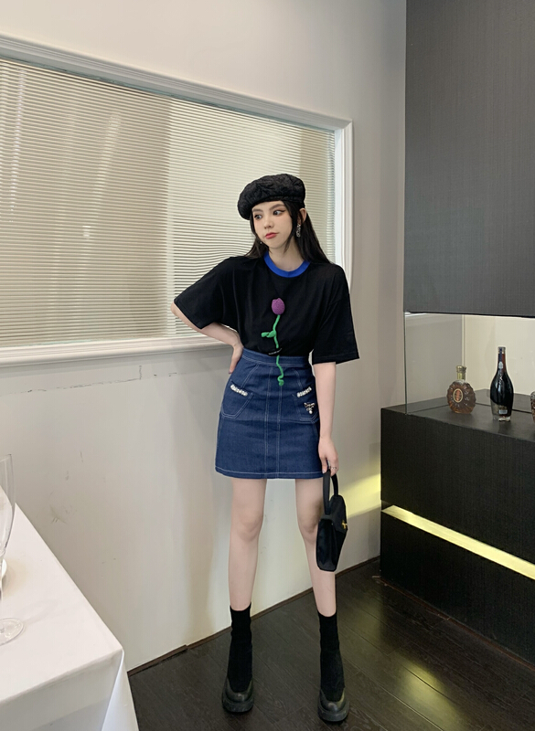 New year in early spring! [rich people] Korean POCKET DENIM SKIRT (without bow) ys1-0926\pcz
