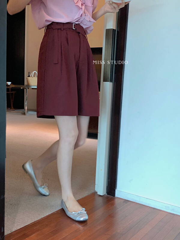 [miss miss home] Korean side button casual shorts w126