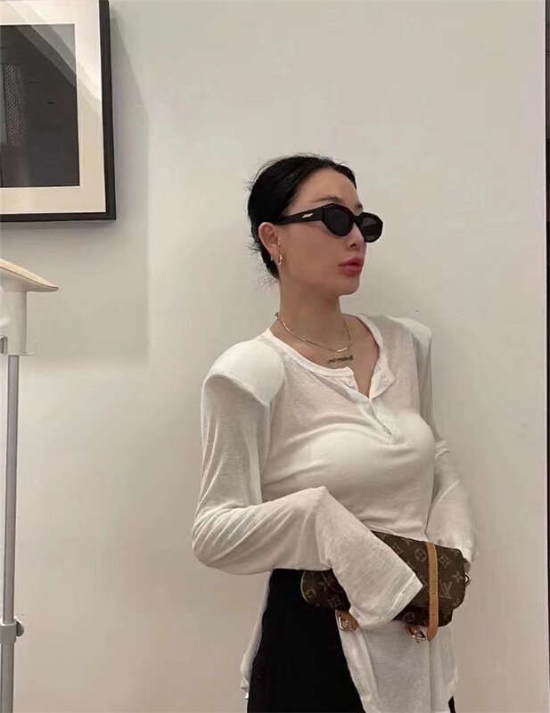 [c.h.z] casual style solid color versatile open button shoulder pad sunscreen shirt a5705\wtt